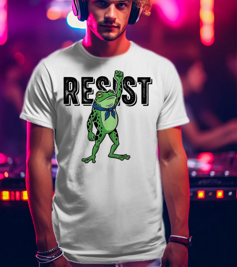 Portland Frog Resist Fist Bandana T-Shirt
