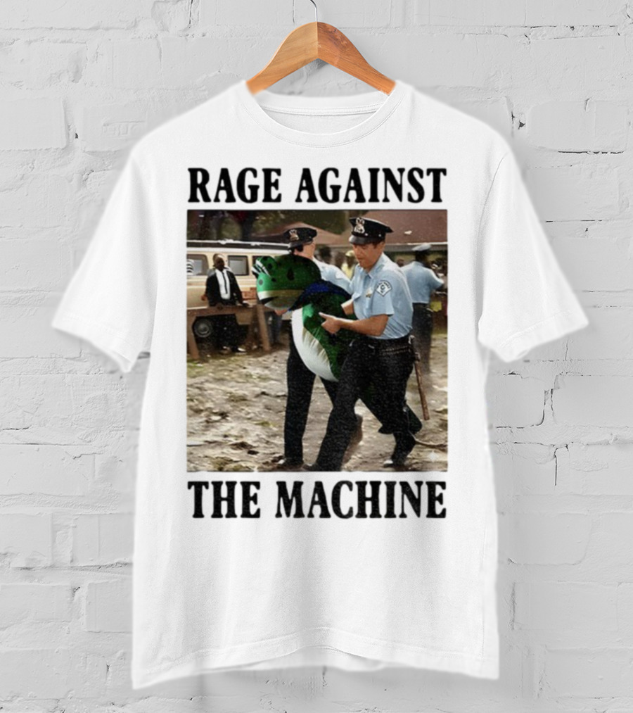 Rage Against The Machine Frog Police Scene Portland T-Shirt