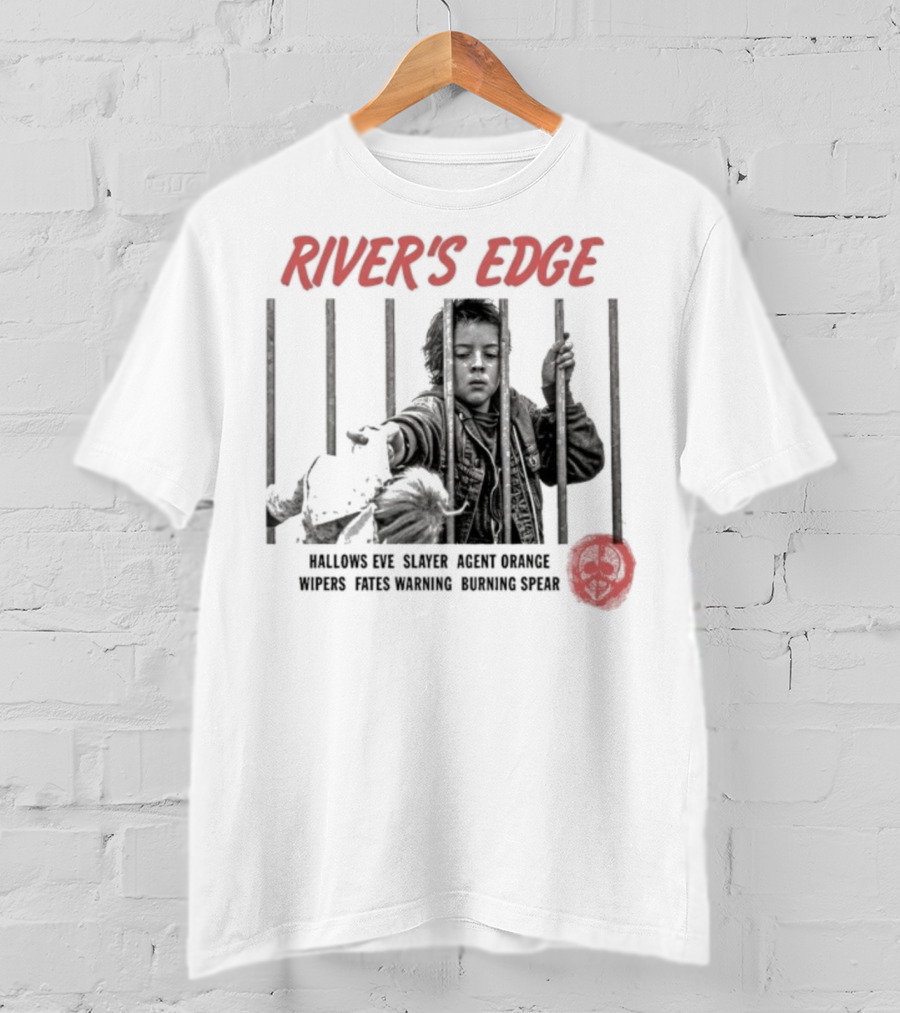 River’s Edge Hallows Eve Slayer Agent Orange Wipers Fates Warning Burning Spear Skulls T-Shirt