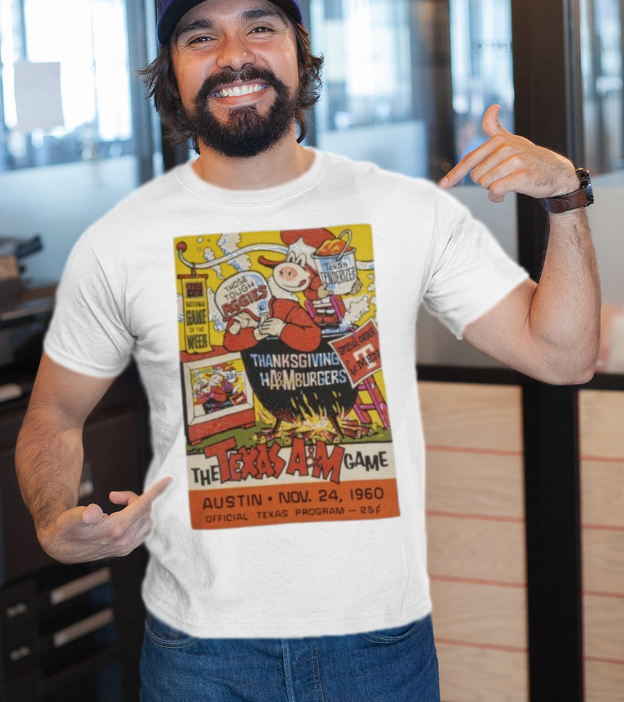 Texas Longhorns Thanksgiving Texas A&M Game Austin Nov 24 1960 Official Program T-Shirt