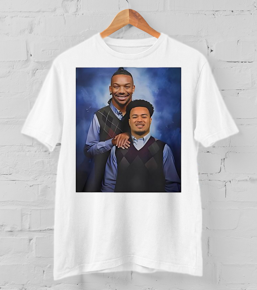 Bijan Robinson Tyler Allgeier Stepbrother Portrait Parody T-Shirt