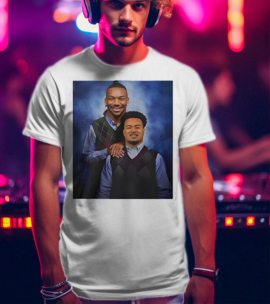 Bijan Robinson Tyler Allgeier Stepbrother Portrait Parody T-Shirt