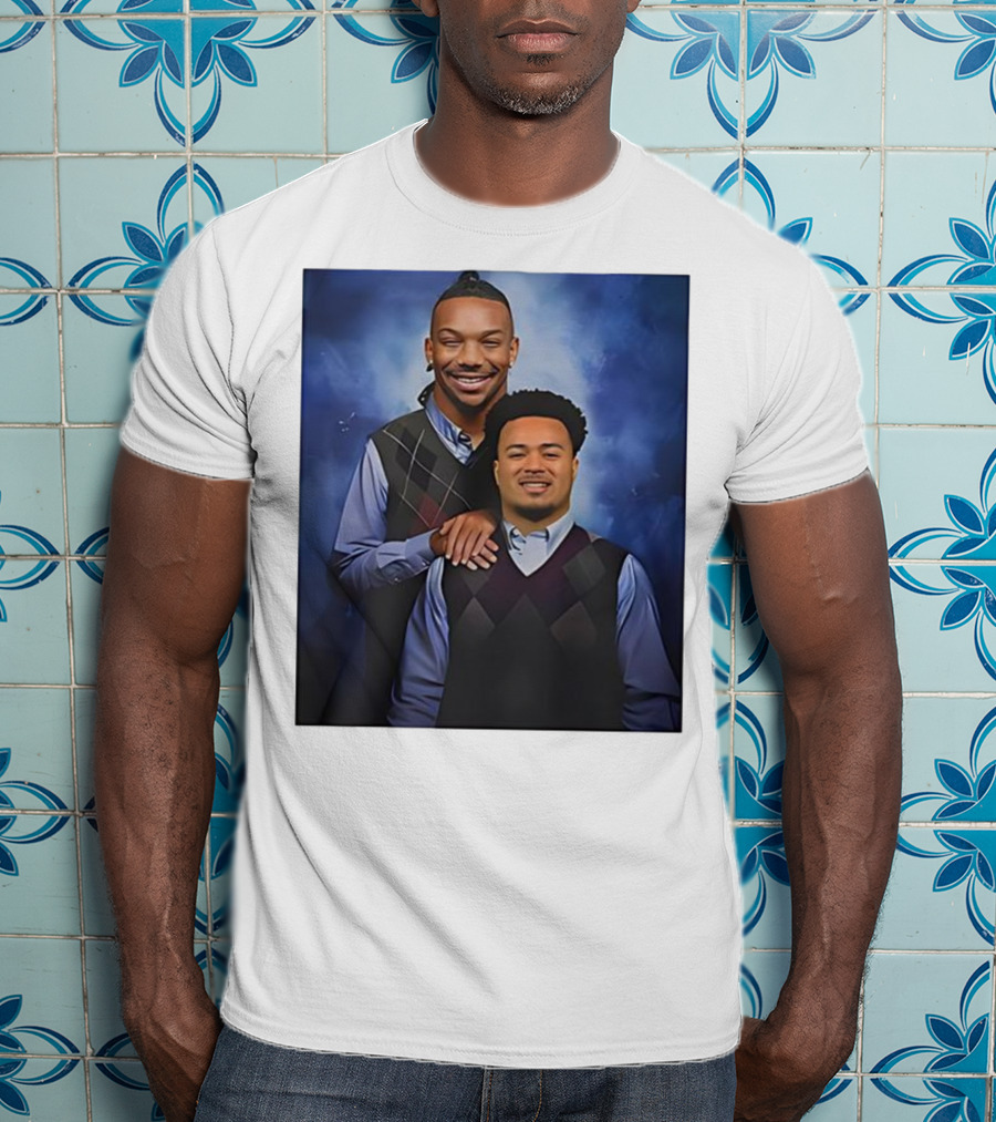 Bijan Robinson Tyler Allgeier Stepbrother Portrait Parody T-Shirt