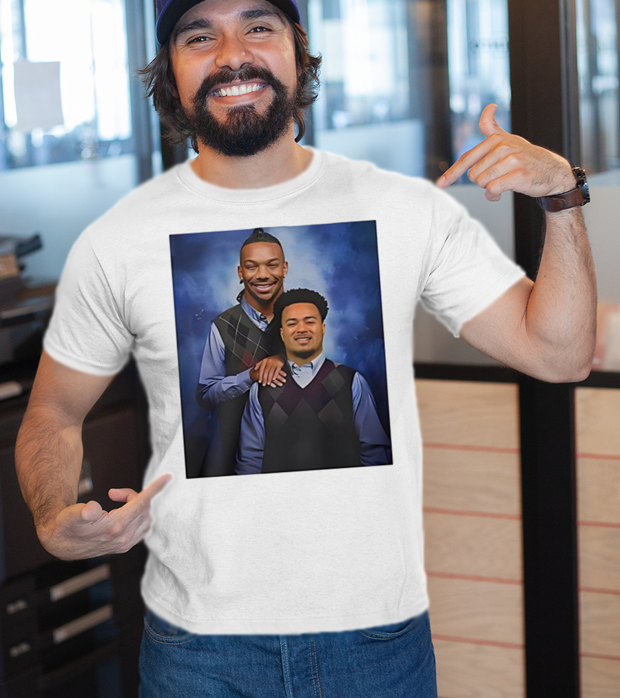 Bijan Robinson Tyler Allgeier Stepbrother Portrait Parody T-Shirt