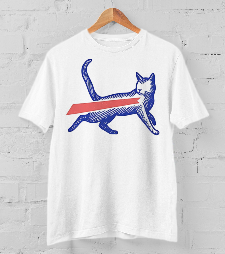 Buffalo Bills Football Cat Logo Design T-Shirt
