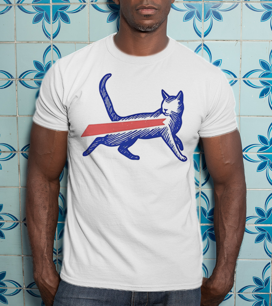 Buffalo Bills Football Cat Logo Design T-Shirt