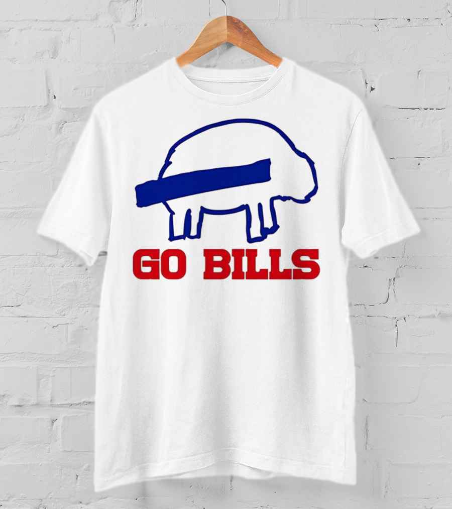 Buffalo Bills Go Bills Funny Sketch Football Fan T-Shirt