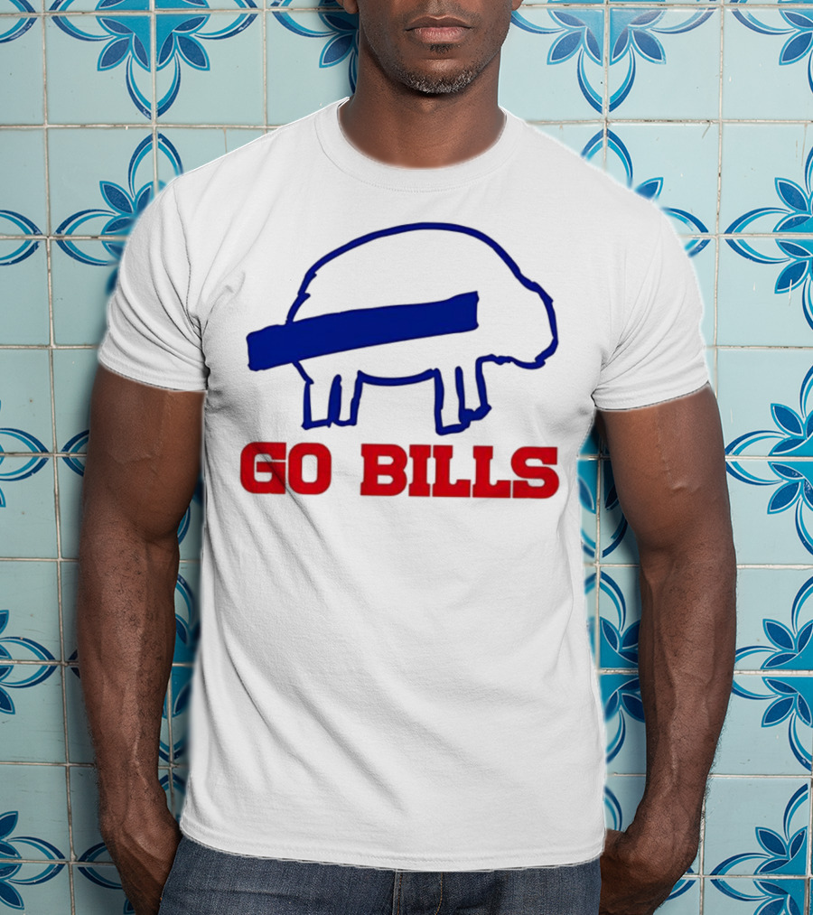 Buffalo Bills Go Bills Funny Sketch Football Fan T-Shirt