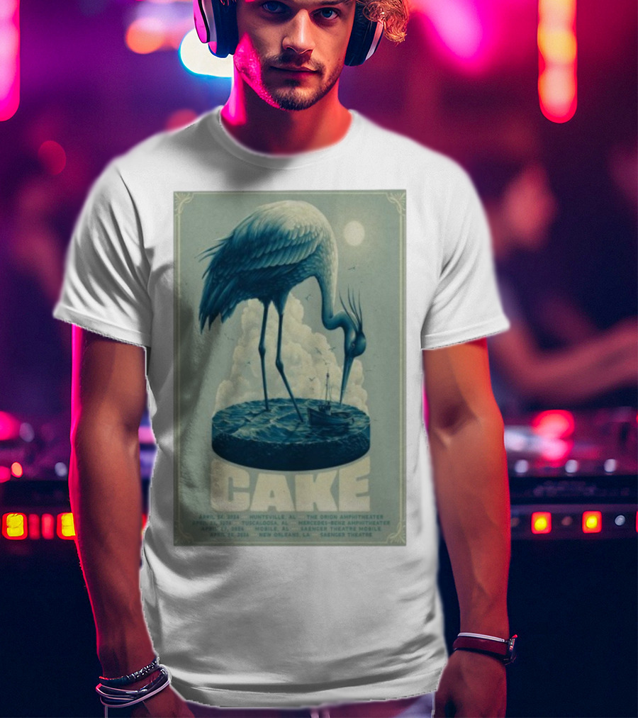 Cake Show 2026 Tour Alabama Louisiana Huntsville Tuscaloosa Mobile New Orleans Saenger Theatre Mercedes-Benz Orion Amphitheater T-Shirt