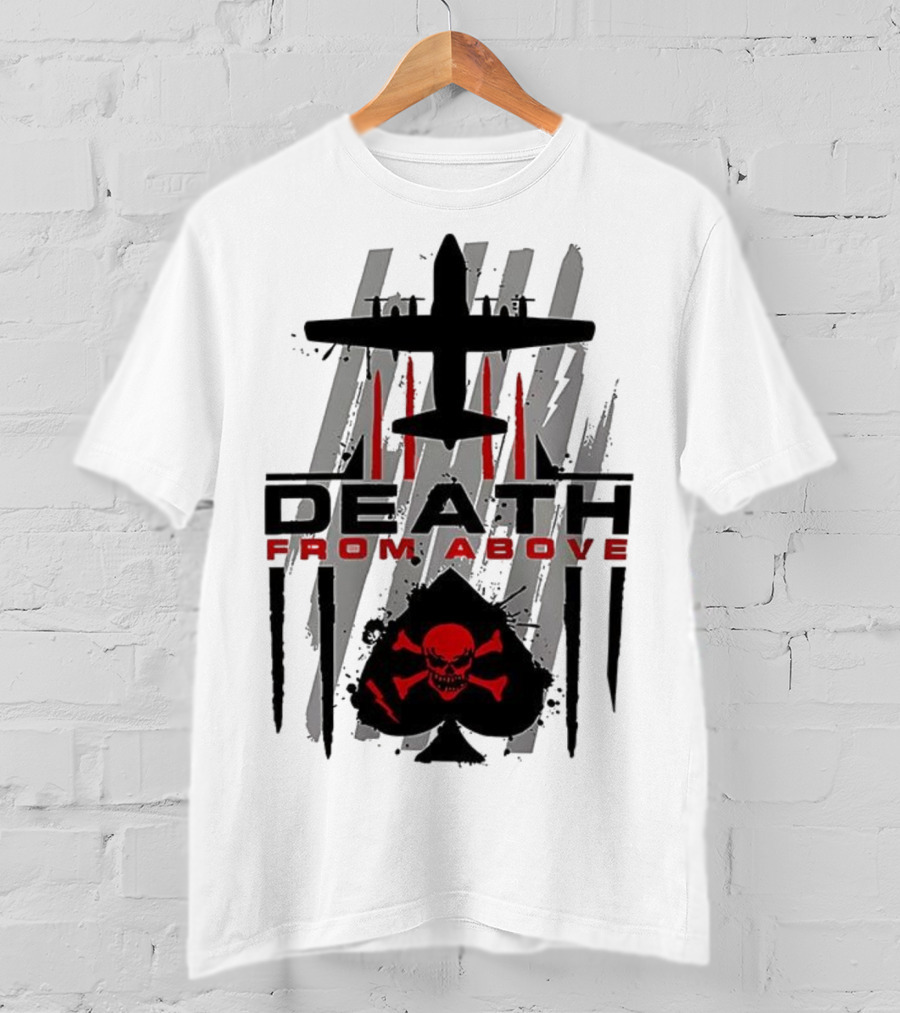 Death From Above Hercules Ace Of Spades Skull And Crossbones T-Shirt