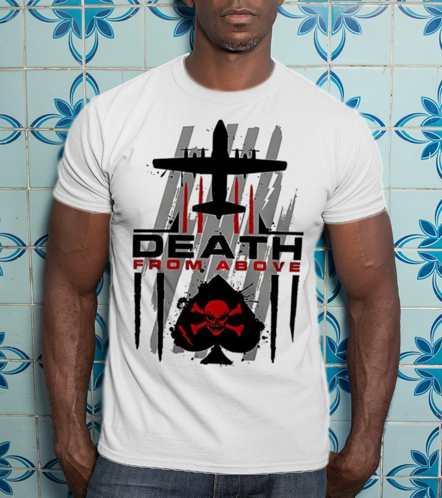 Death From Above Hercules Ace Of Spades Skull And Crossbones T-Shirt