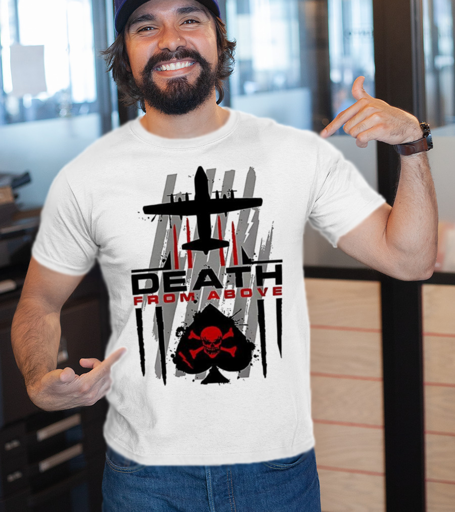 Death From Above Hercules Ace Of Spades Skull And Crossbones T-Shirt