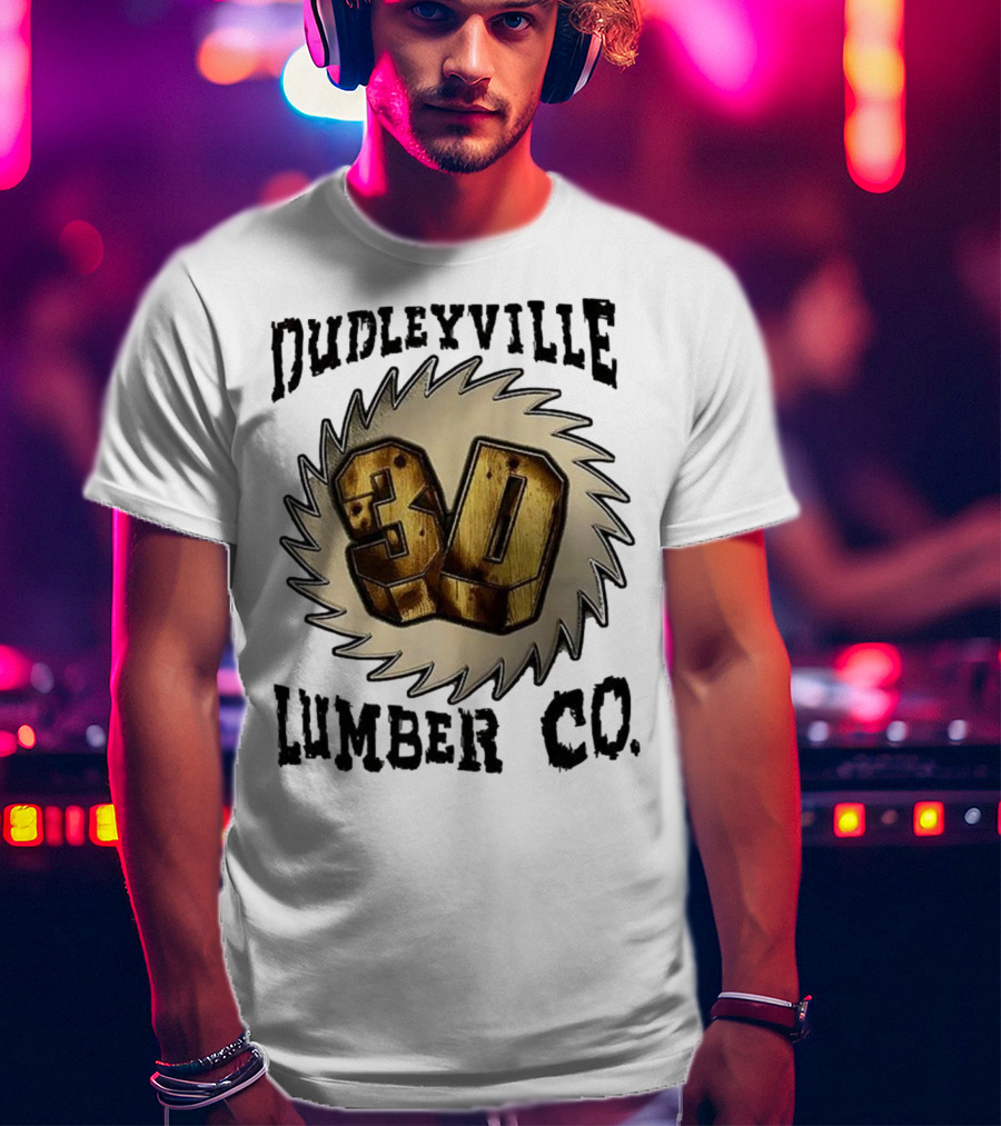 Dudleyville 3D Lumber Co Saw Blade Logo T-Shirt