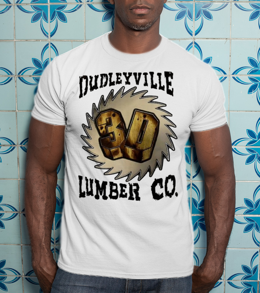 Dudleyville 3D Lumber Co Saw Blade Logo T-Shirt