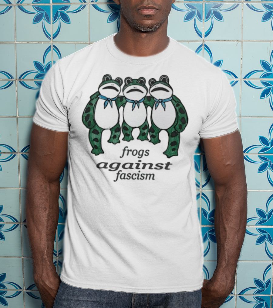 Frogs Against Fascism Three Frogs United In Harmony T-Shirt