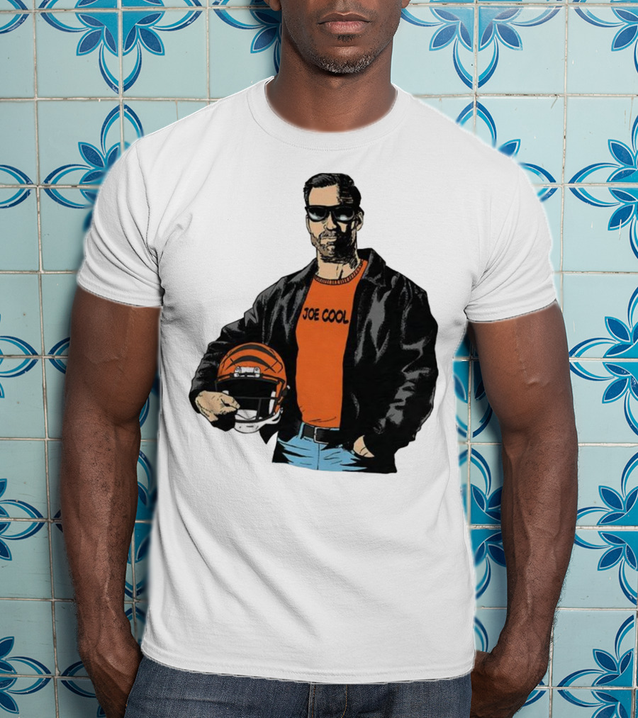 Joe Cool Cincinnati Bengals NFL Vintage Joe Burrow Helmet T-Shirt