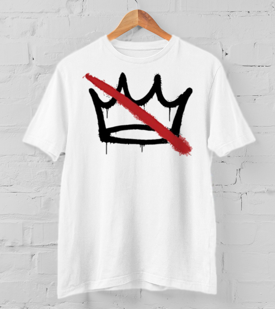 New No Kings In America Strikethrough Crown Symbol T-Shirt
