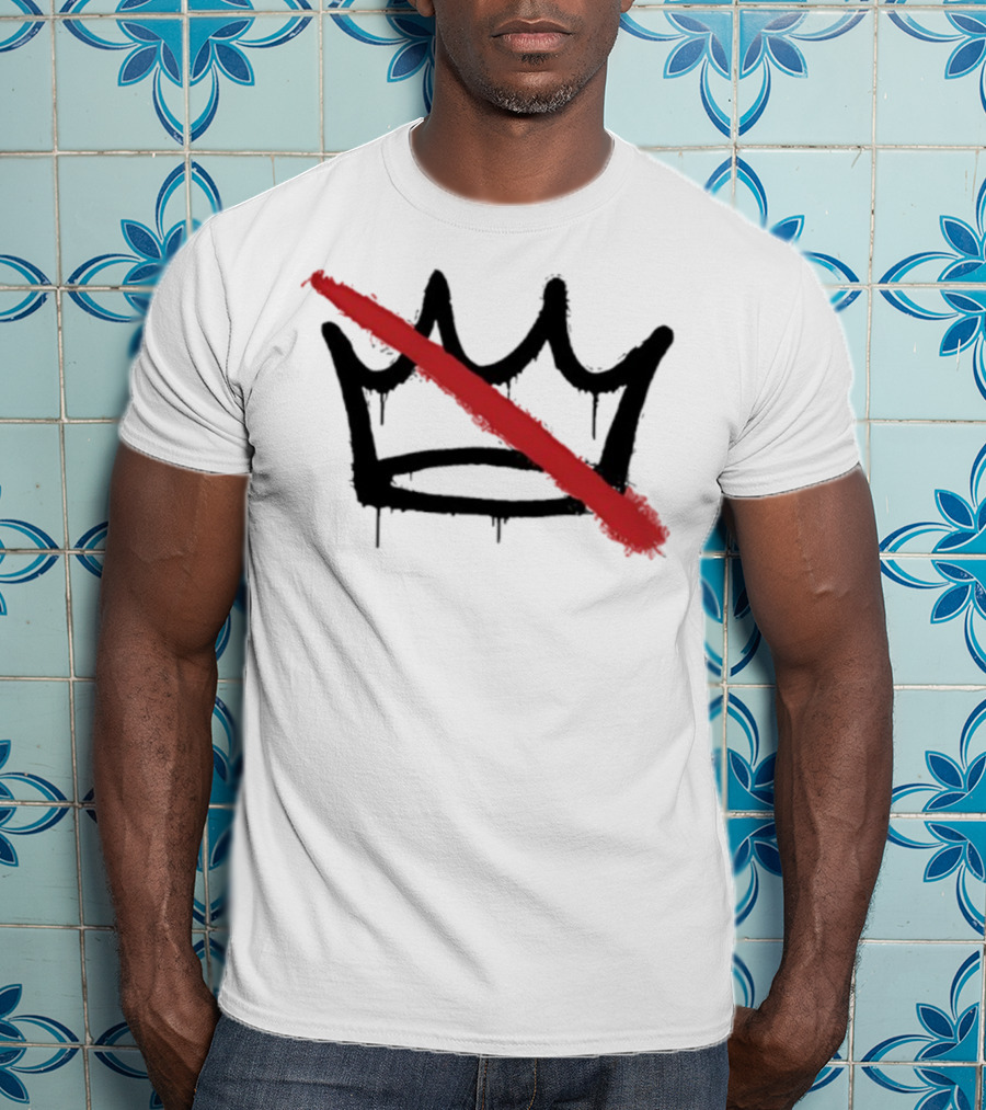 New No Kings In America Strikethrough Crown Symbol T-Shirt