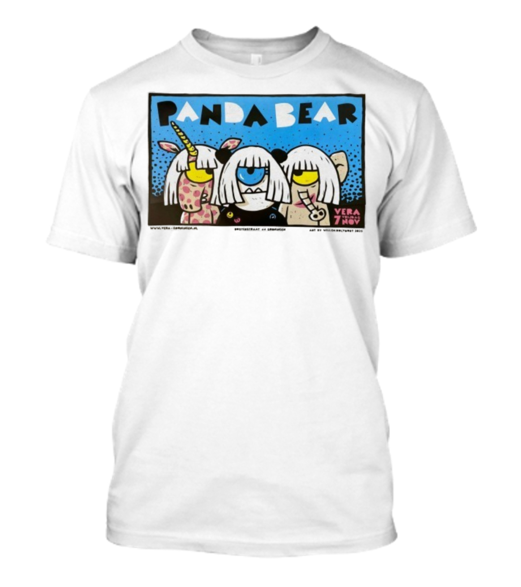 Panda Bear Vera Groningen November 7 Unicorn Characters T-Shirt