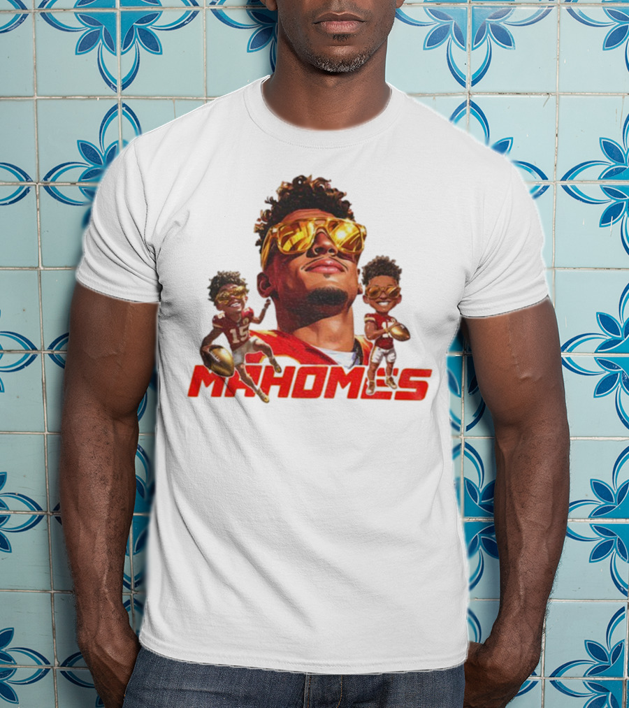 Patrick Mahomes Kansas City Chiefs Football Player Caricature Mahomes 2025 T-Shirt