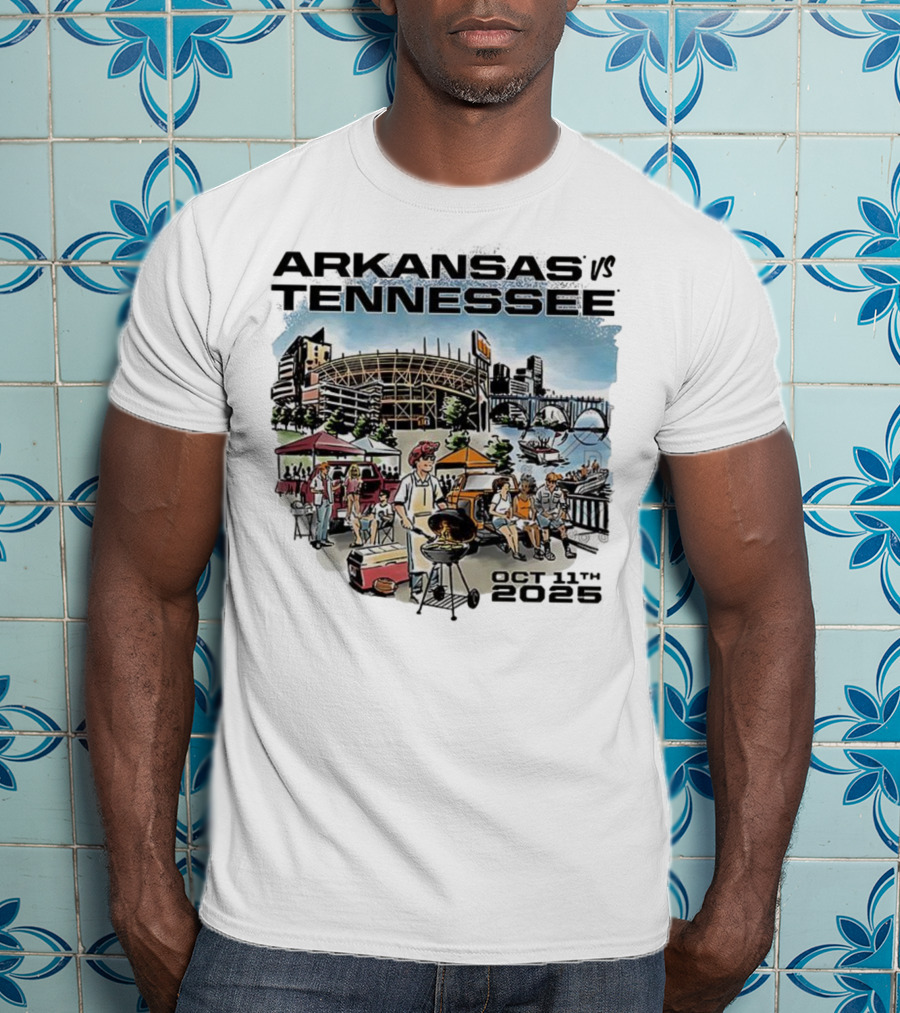 Arkansas Tennessee Tailgate Scene Neyland Stadium October 11th 2025 T-Shirt