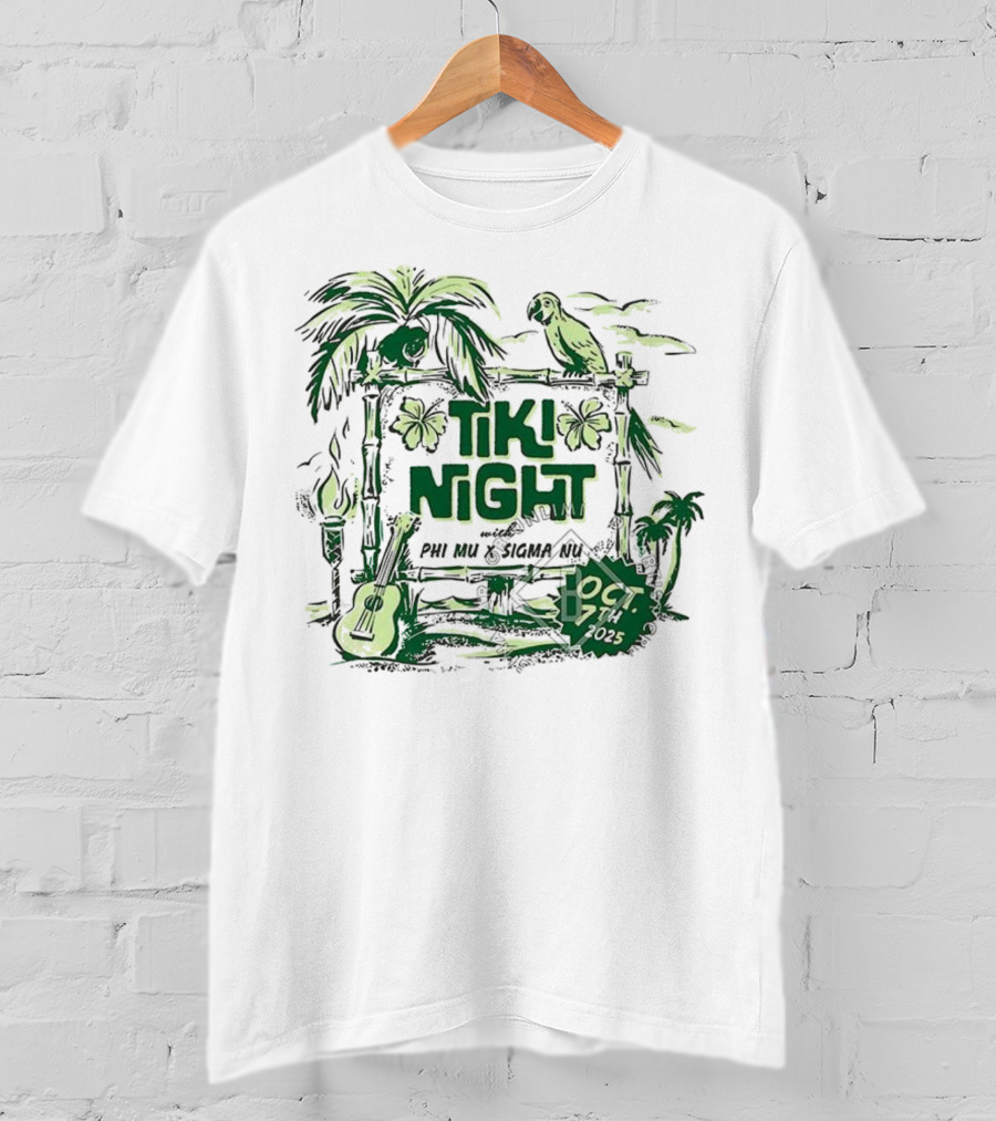 University Of Mississippi Phi Mu Tiki Night Oct 17 2015 T-Shirt