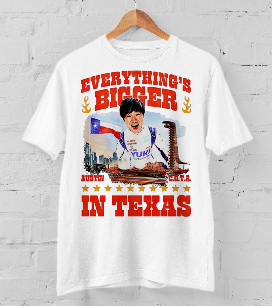 Tsunoda Yuki Everything's Bigger Austin COTA Texas T-Shirt