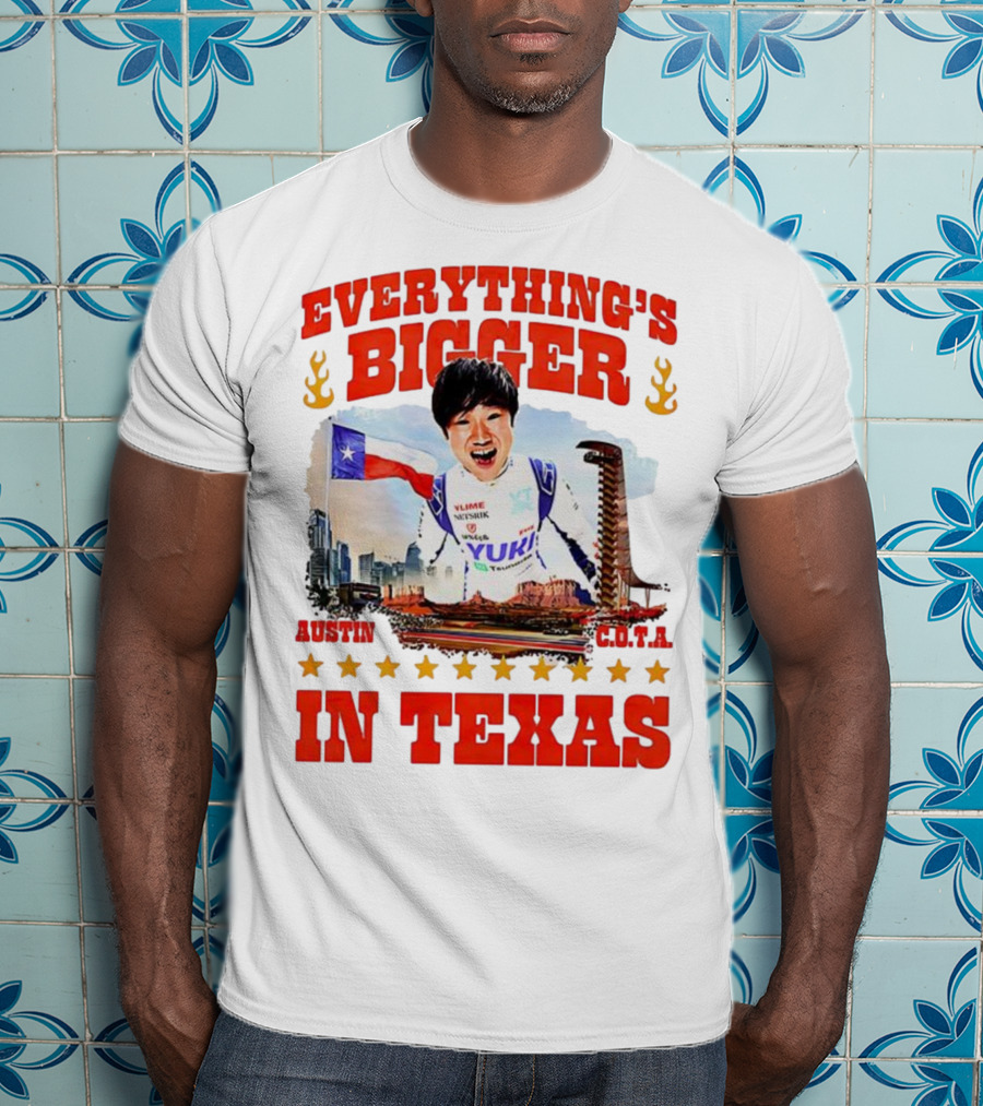 Tsunoda Yuki Everything's Bigger Austin COTA Texas T-Shirt