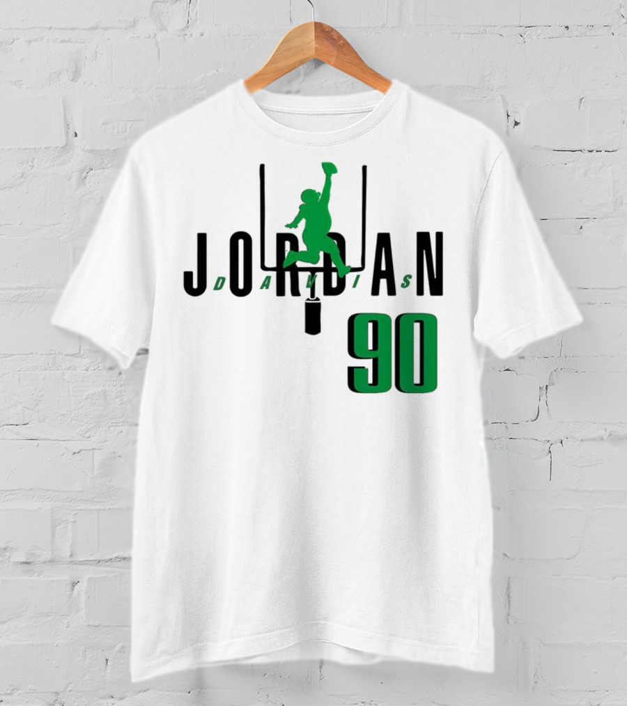 Jordan Davis Philadelphia Eagles Number 90 Air Player Silhouette T-Shirt
