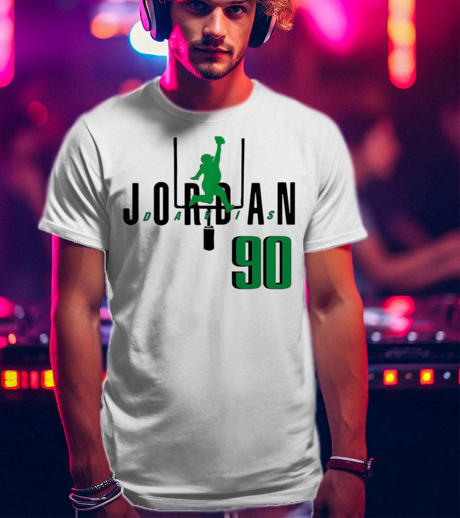 Jordan Davis Philadelphia Eagles Number 90 Air Player Silhouette T-Shirt