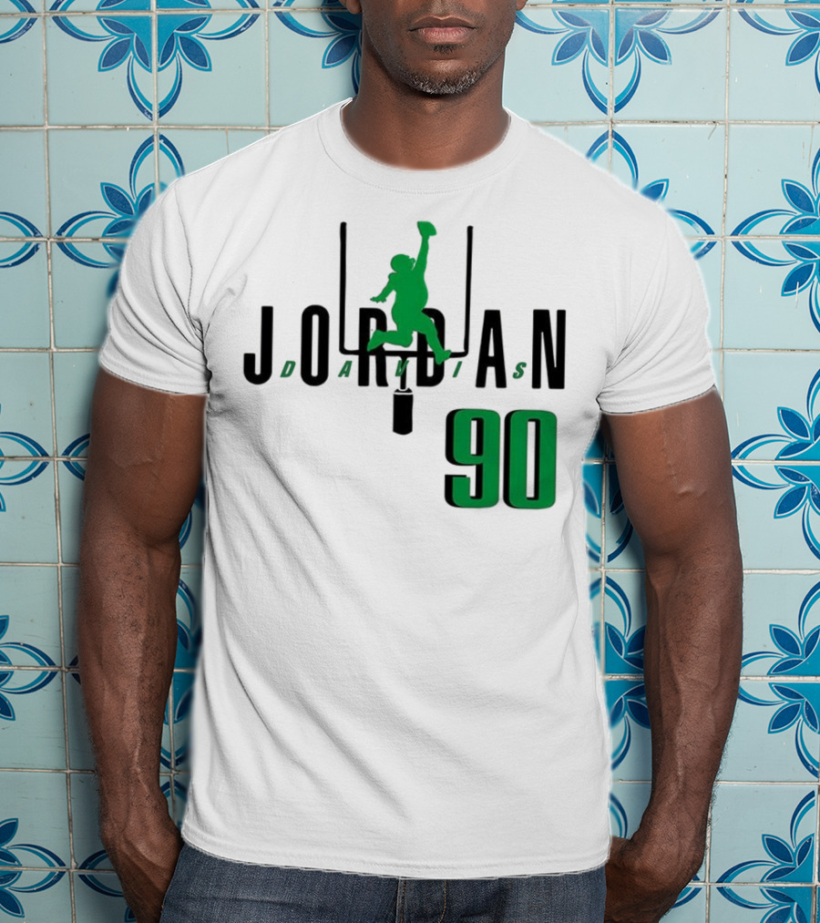 Jordan Davis Philadelphia Eagles Number 90 Air Player Silhouette T-Shirt