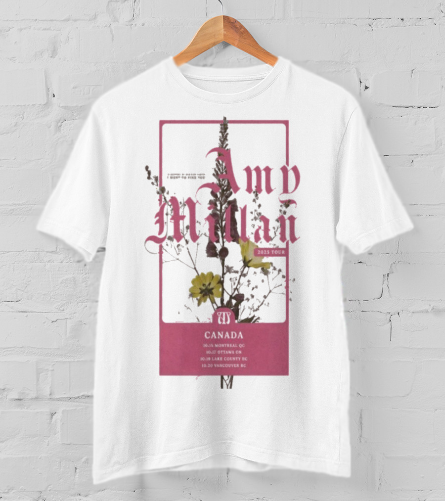 Amy Millan Flowers Canada Tour 2025 T-Shirt