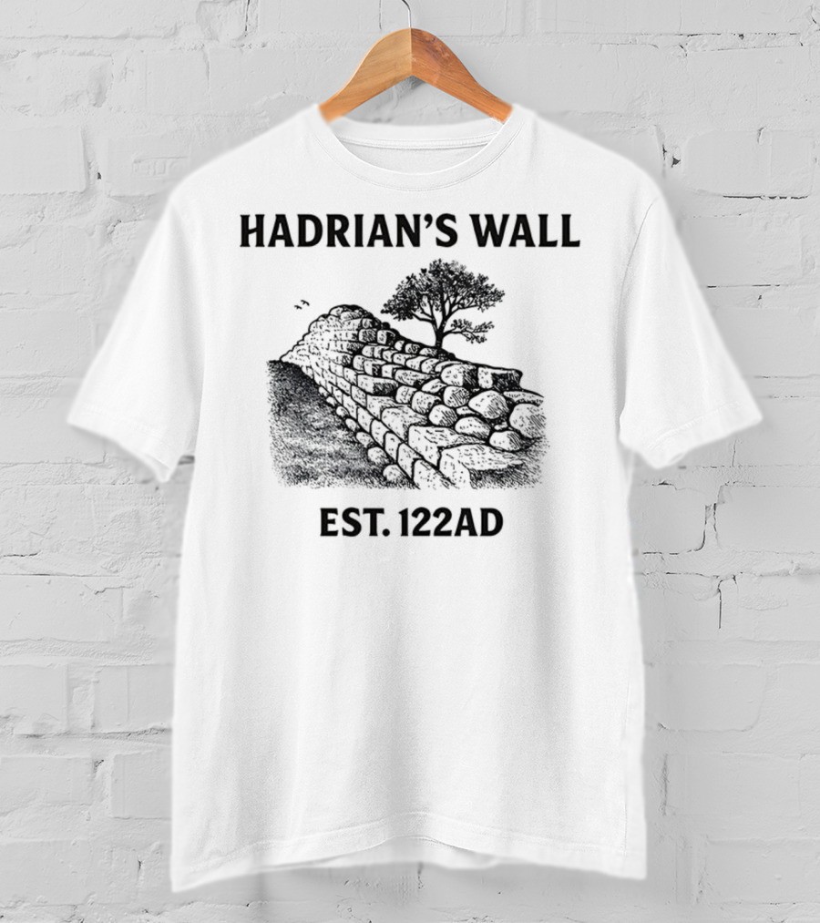 Hadrian's Wall Est 122AD Ancient Rome Historical Structure T-Shirt