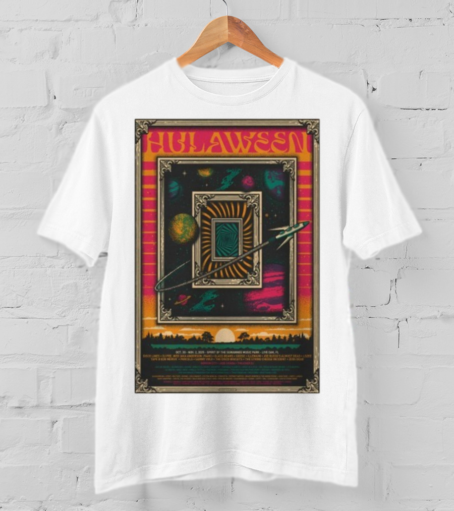 Hulaween 2025 Spirit Of The Suwannee Music Park Live Oak FL Astronaut Outer Space Journey T-Shirt