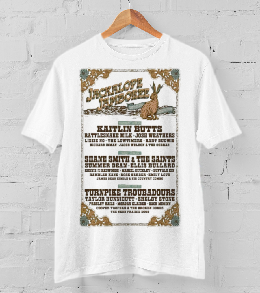 Jackalope Jamboree 2026 Pendleton Oregon American Aquarium Shane Smith Craig Morgan Lineup T-Shirt