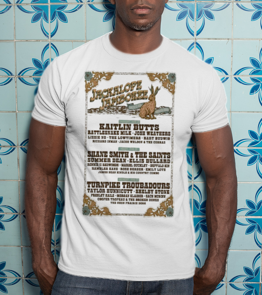 Jackalope Jamboree 2026 Pendleton Oregon American Aquarium Shane Smith Craig Morgan Lineup T-Shirt