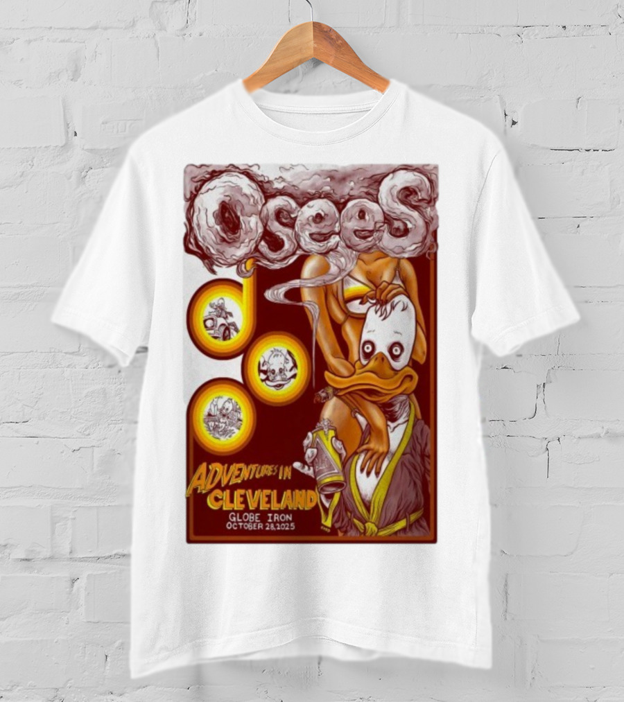 Osees Adventures In Cleveland Globe Iron October 28 2025 T-Shirt