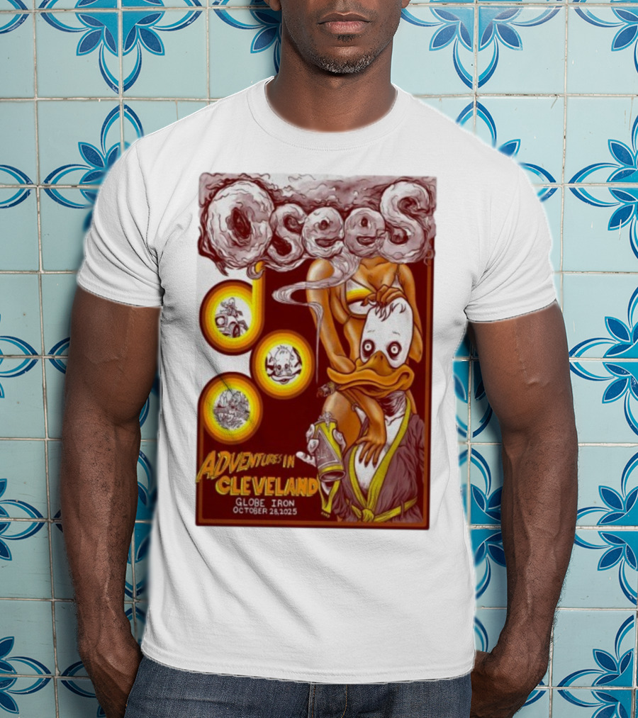 Osees Adventures In Cleveland Globe Iron October 28 2025 T-Shirt