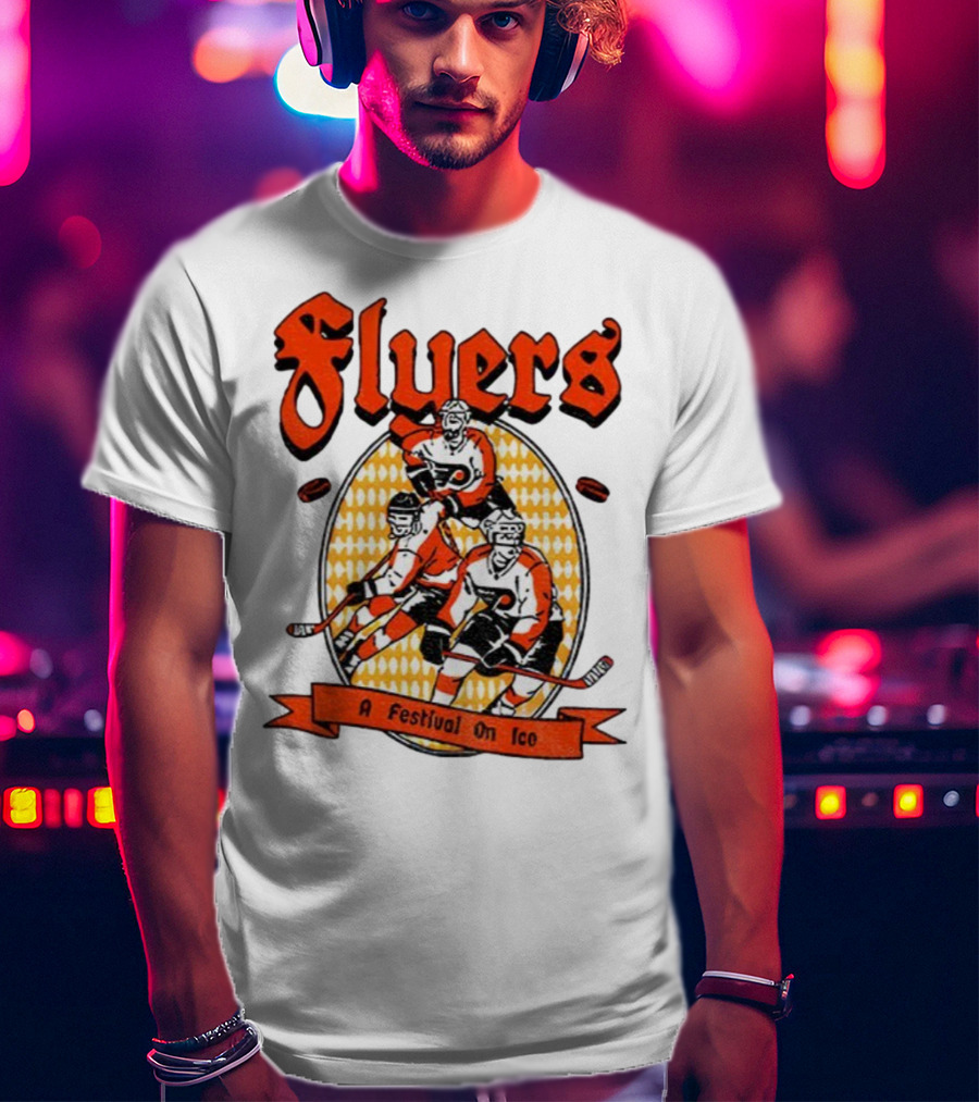 Philadelphia Flyers A Festival On Ice Hockey Team T-Shirt
