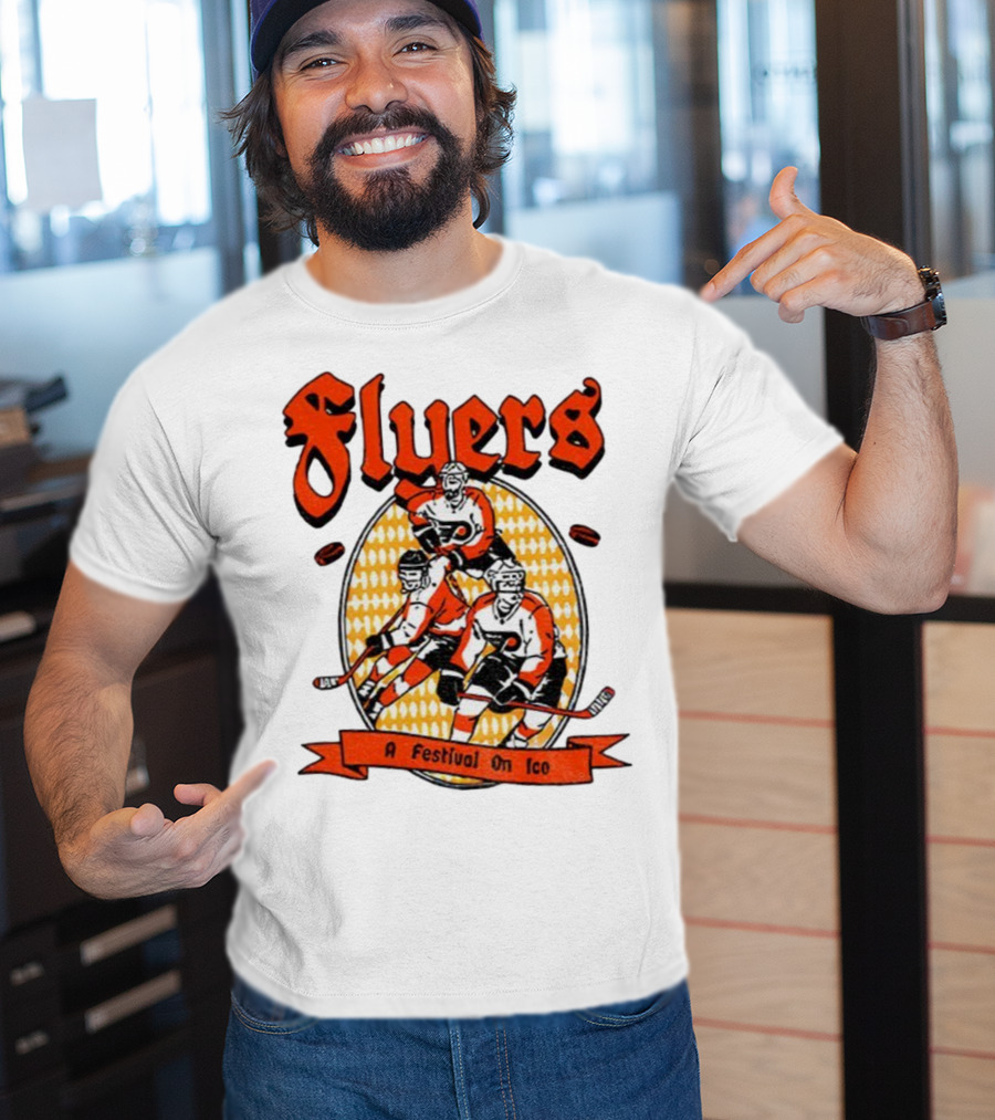 Philadelphia Flyers A Festival On Ice Hockey Team T-Shirt