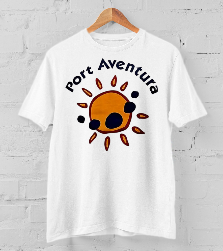 Port Aventura Sunburst Logo Design T-Shirt