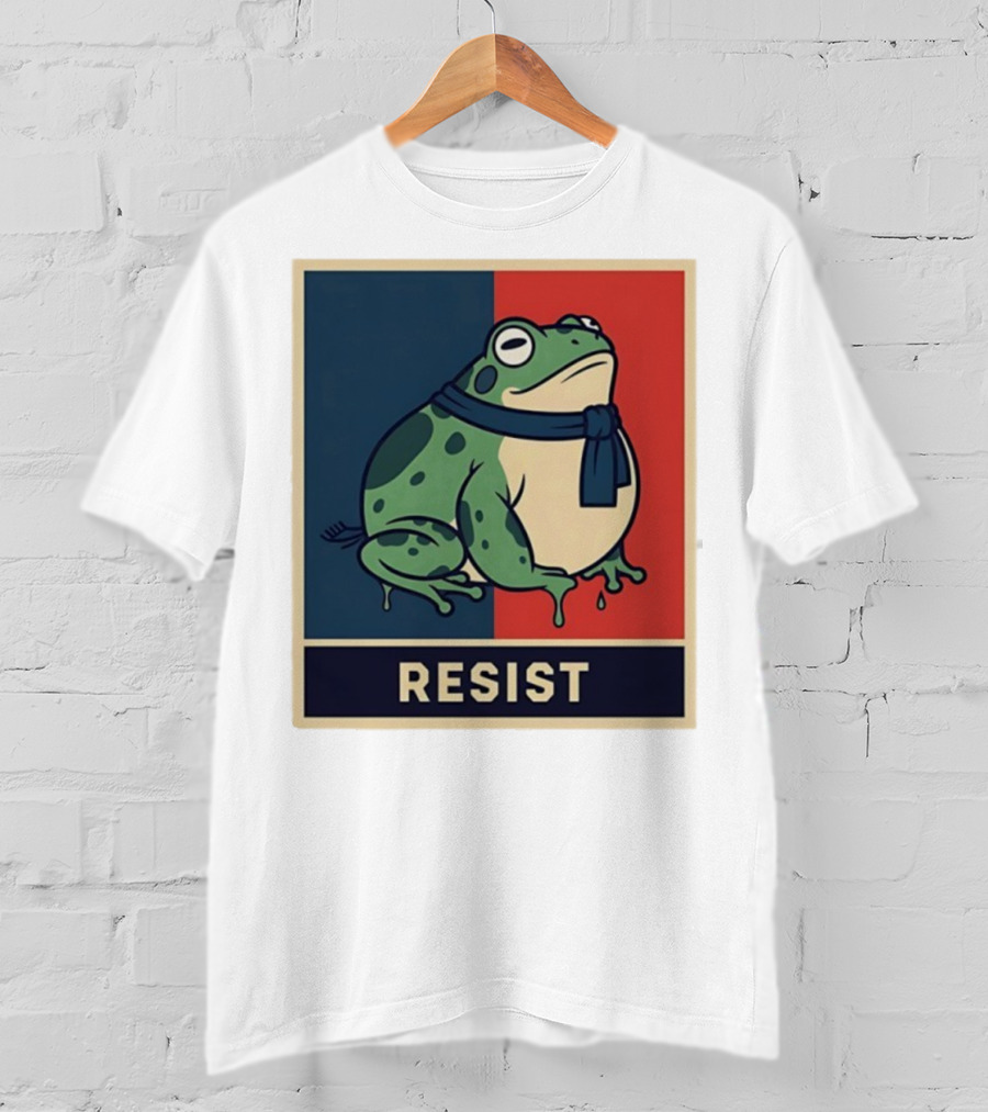 Portland Frog Protest Resist Activist Retro Style T-Shirt
