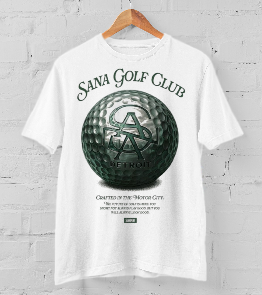 Sana Golf Club Detroit Crafted In The Motor City T-Shirt