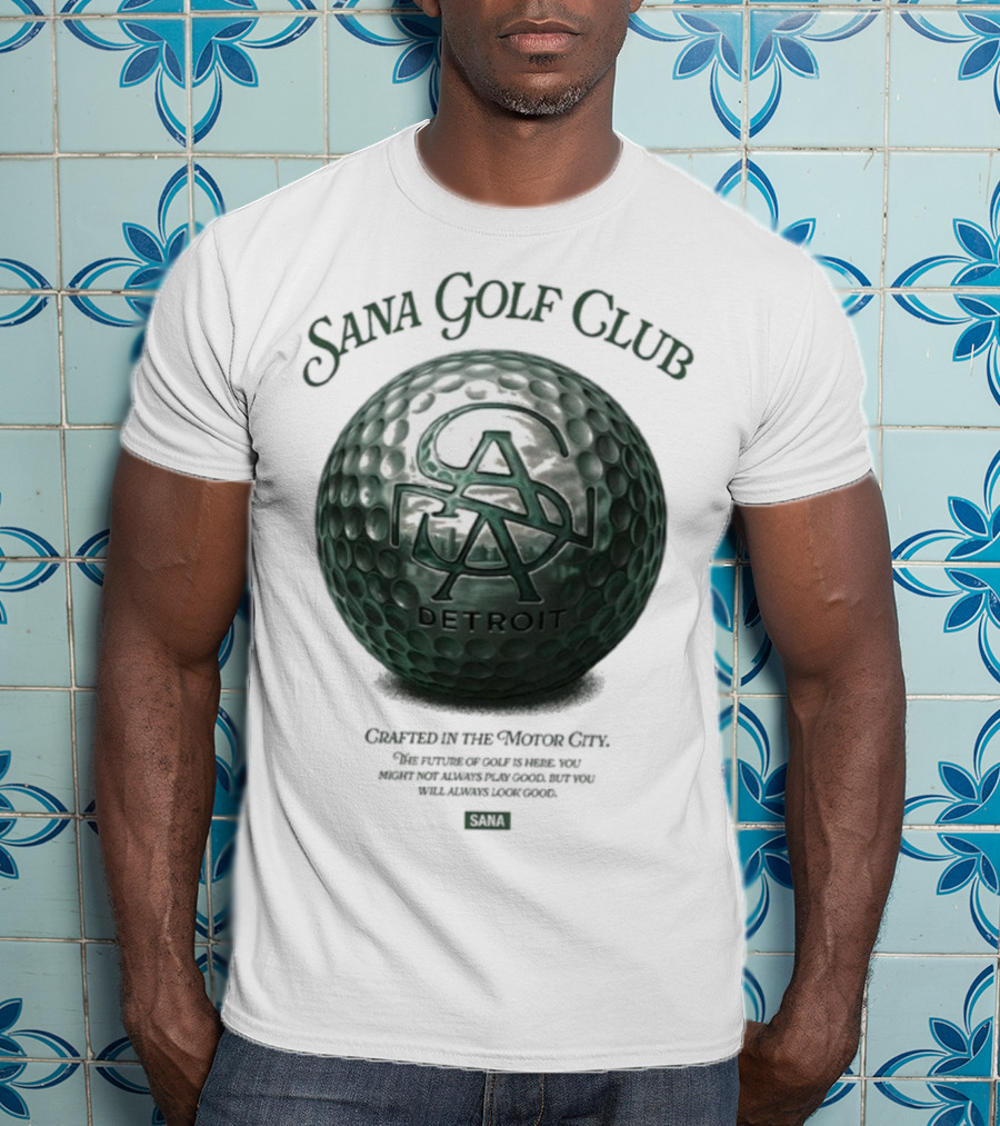 Sana Golf Club Detroit Crafted In The Motor City T-Shirt