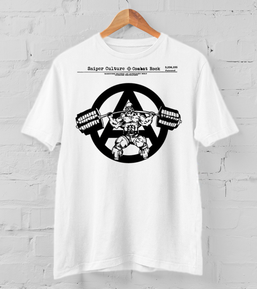 Sniper Culture Combat Rock Powerlifting Circle T-Shirt
