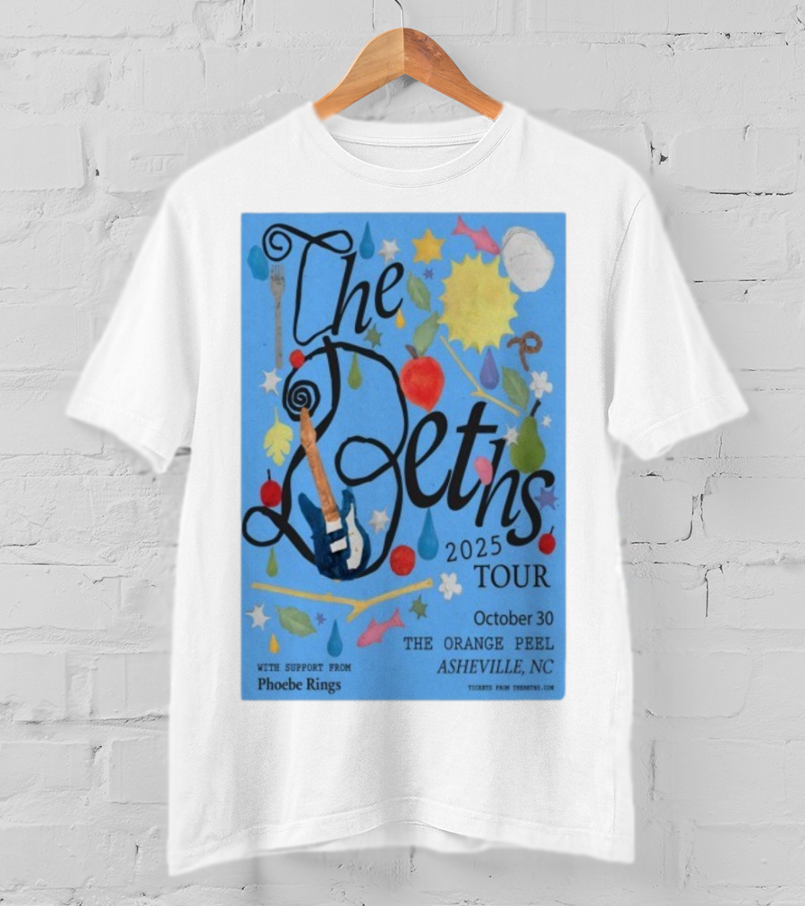 The Beths Tour 2025 The Orange Peel Asheville NC October 30 With Phoebe Rings T-Shirt
