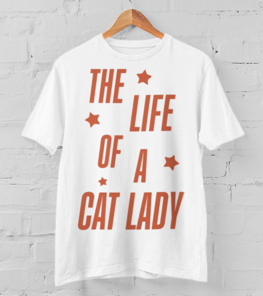 The Life Of A Cat Lady Stars T-Shirt