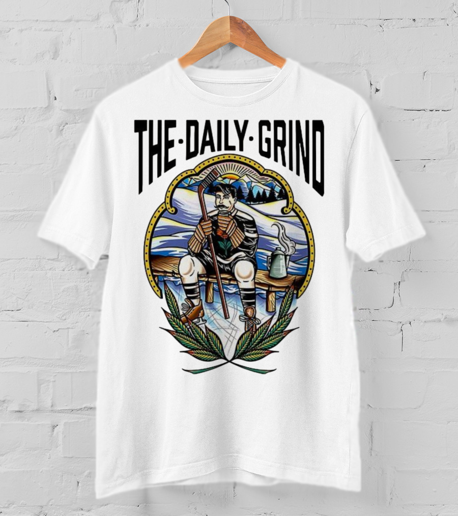 The Daily Grind Hockey Relaxation Scene NHL Inspired T-Shirt