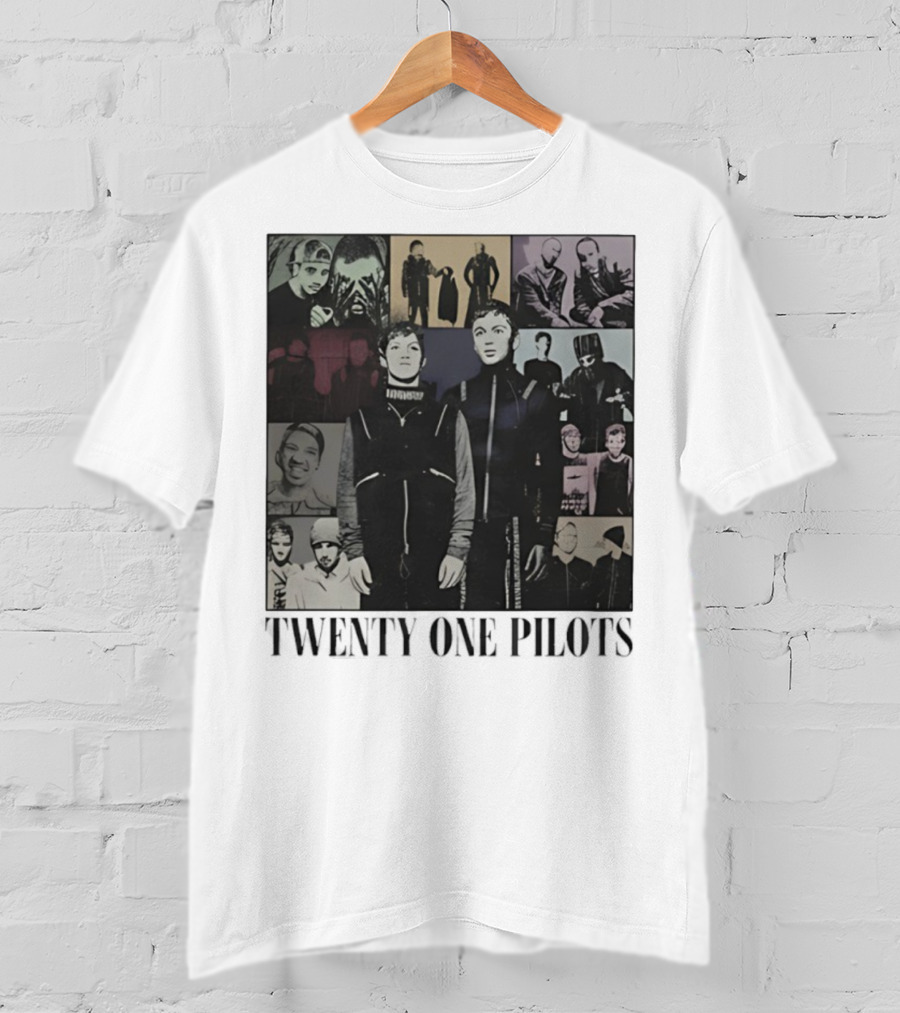 Twenty One Pilots Clancy Eras Tour 2025 Band Members Collage T-Shirt