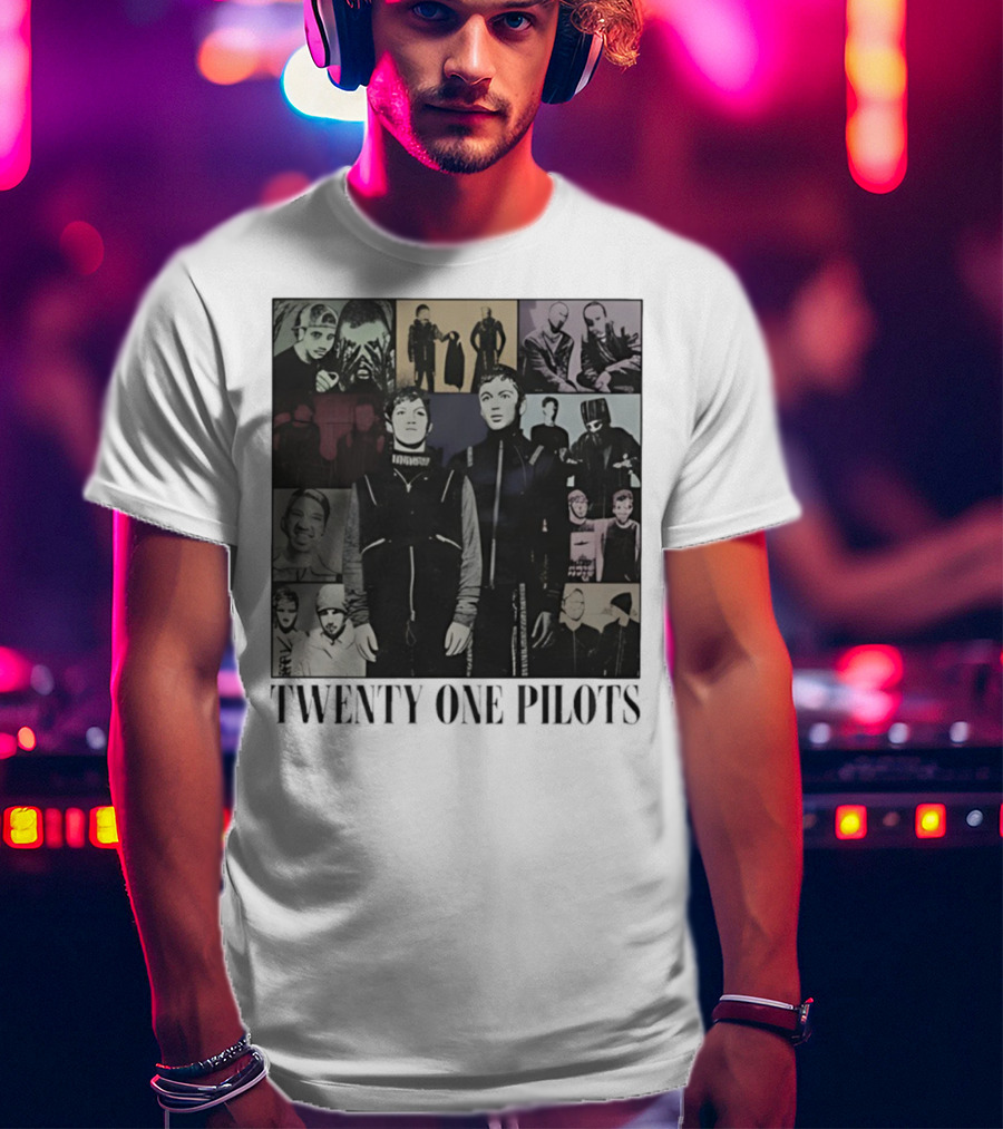 Twenty One Pilots Clancy Eras Tour 2025 Band Members Collage T-Shirt